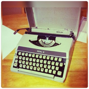 My new/old Royal Mercury typewriter. Photo: Luke Austin Daugherty Copyright 2015